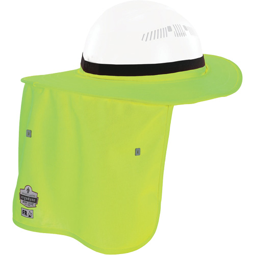 Chill-Its&reg; Lime Green FR Hard Hat Brim with Neck Shade Quali-T-Solutions