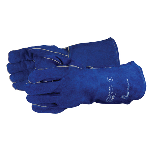 Welding Gloves, Split Cowhide, Size One Size Quali-T-Solutions