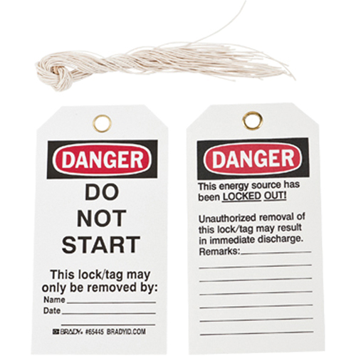 &eacute;tiquettes de verrouillage, Plastique, 3" la x 5-3/4" h, Anglais Quali-T-Solutions