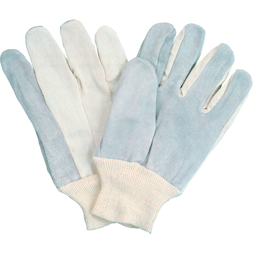 Standard-Duty Full-Index Work Gloves, Large, Split Cowhide Palm Quali-T-Solutions