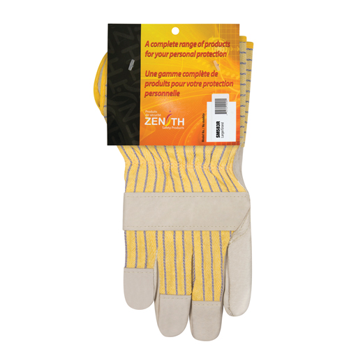 Gants d'ajusteur &agrave; paume s&egrave;che d'usage standard, Grand, Paume en Cuir fleur de vache, Doublure en Coton Quali-T-Solutions