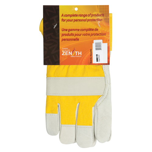 Abrasion-Resistant Winter-Lined Fitters Gloves, Large, Grain Cowhide Palm, Foam Fleece Inner Lining Quali-T-Solutions