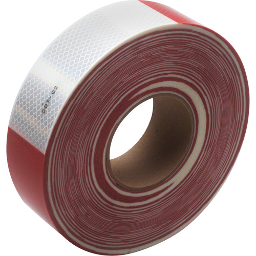 Mat&eacute;riaux de perceptibilit&eacute; 3M Scotchlite Diamond Grade s&eacute;rie 983, 2" la x 150' lo, Rouge & blanc Quali-T-Solutions
