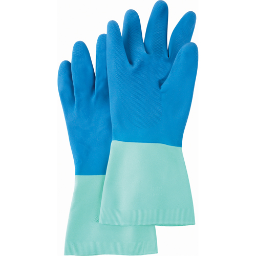 Gants Protector, Taille Grand/8/8,5, 13" lo, Nitrile/Latex de caoutchouc, Doublure en Ouat&eacute;e, 28 mils Quali-T-Solutions