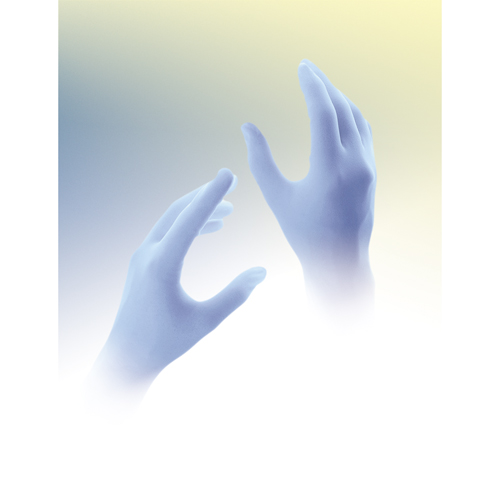 Gants jetables Qualatrile QRP, Moyen, Nitrile, 5 mils, Sans poudre, Bleu Quali-T-Solutions