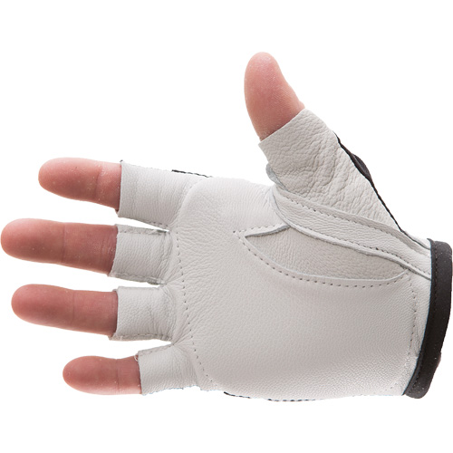 Gant droit antichoc, T-petit, Paume en Ch&egrave;vre/Cuir refendu, Poignet Boucle et crochet Quali-T-Solutions