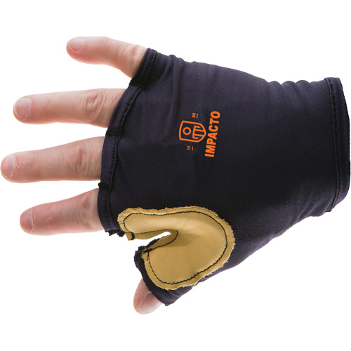 Anti-Impact Tool Grip Fingerless Right-Hand Glove, Size X-Small, Grain Leather Palm Quali-T-Solutions