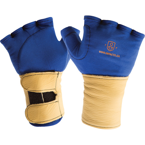 Fingerless Glove Liner with Wrist Restrainer, Size X-Small, Poly-Cotton Palm Quali-T-Solutions