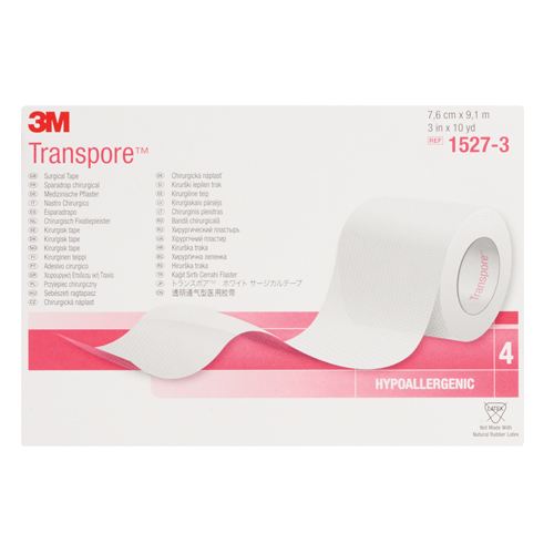 Ruban chirurgical Transpore de 3M, Classe 1, 30' lo x 3" la Quali-T-Solutions