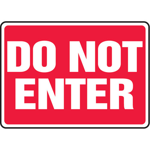 "Do Not Enter" Sign, 7" x 10", Vinyl, English Quali-T-Solutions
