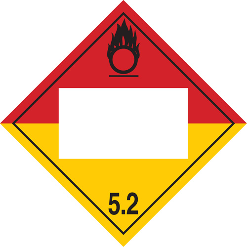 Plaque-&eacute;tiquette TMD peroxyde organique, Plastique Quali-T-Solutions