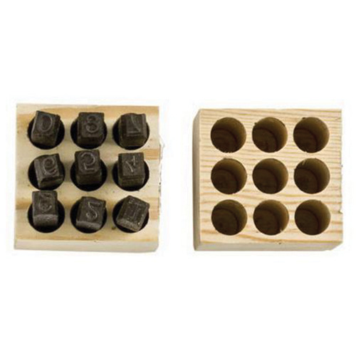 Number Steel Stamp Punch Set, # 4/6/3/2/1/8/9/7/5, 1/4" Quali-T-Solutions