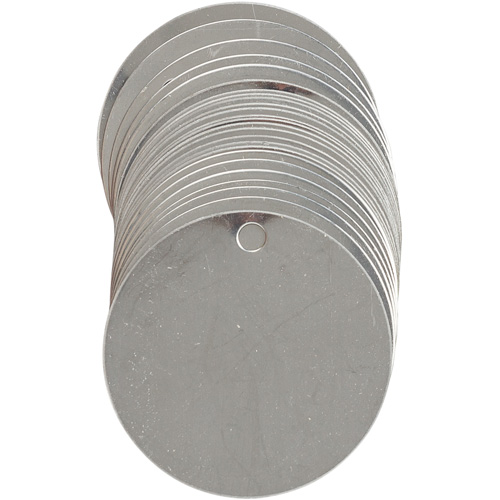 Blank Write-On Valve Tags, Stainless Steel, 2" dia Quali-T-Solutions