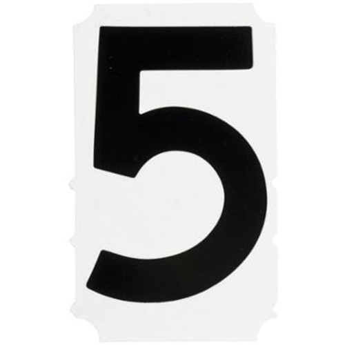 &eacute;tiquettes de lettres et chiffres gothiques individuels Quick-Align, 5, 4" h, Noir Quali-T-Solutions