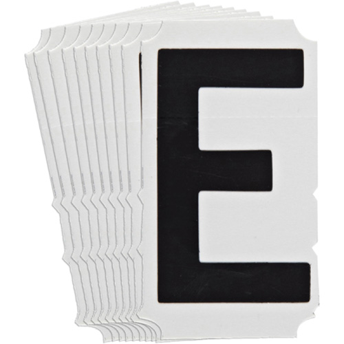 Quick-Align&reg; Individual Gothic Number and Letter Labels, E, 4" H, Black Quali-T-Solutions