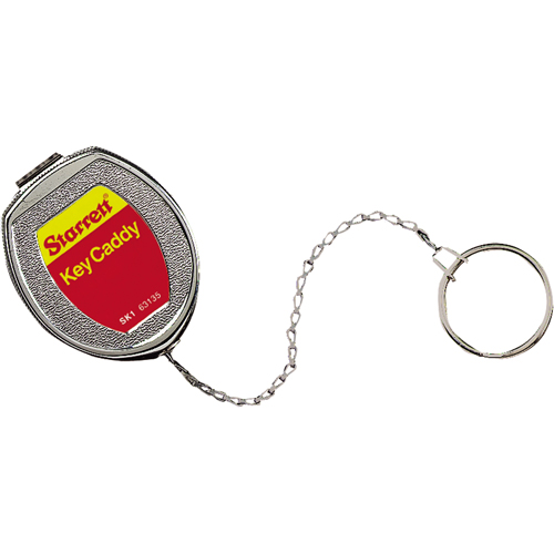 Porte-cl&eacute;s autor&eacute;tractable Key Caddy, Acier inoxydable, C&acirc;ble 21", Fixation Agrafe de ceinture Quali-T-Solutions