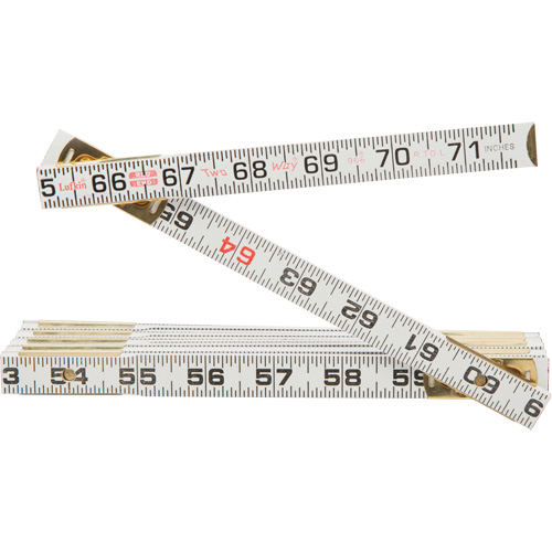 Red End&reg; Two Way&reg; Rule, 6' L, Wood, 1/16" Graduations Quali-T-Solutions