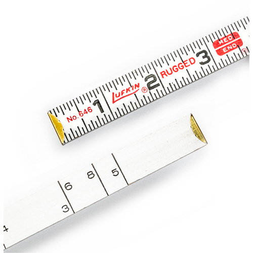 Red End&reg; Masonry Rule, 6' L, Wood, 1/16" Graduations Quali-T-Solutions