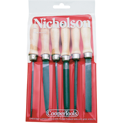 6-Piece American Pattern File Set, 6 Pcs Quali-T-Solutions