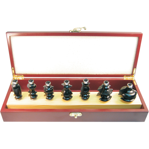 Jeux de fraises de moulurage &agrave; 2 cannelures Quali-T-Solutions