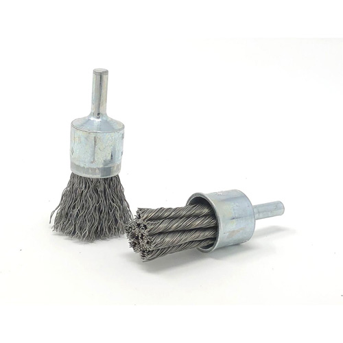 Crimped Wire End Brush, 3/4" Dia., 0.014" Wire Dia., 1/4" Shank Quali-T-Solutions