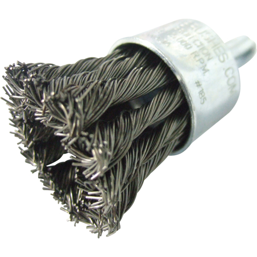Brosses mont&eacute;es &agrave; fils nou&eacute;s, 1" dia., dia. Des fils 0,020", Tige 1/4" Quali-T-Solutions