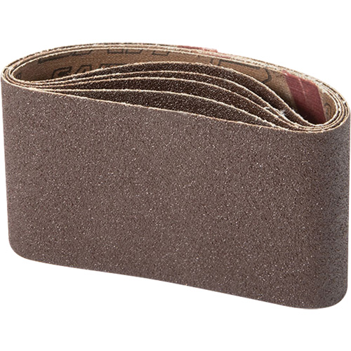 Courroie abrasive pour ponceuse portative, 3" la x 21" lo, Oxyde d'aluminium, Grain 100 Quali-T-Solutions
