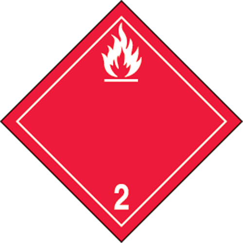 TDG Shipping Labels, Class 2.1, Flammable Gases, Paper Quali-T-Solutions