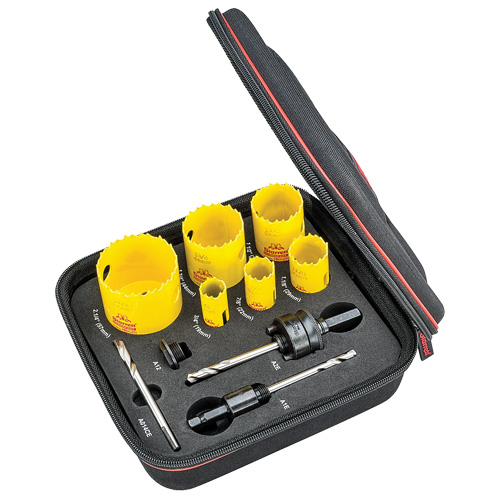 Trousse de scie pour plombier pour trou &agrave; coupe profonde, 10 morcea Quali-T-Solutions
