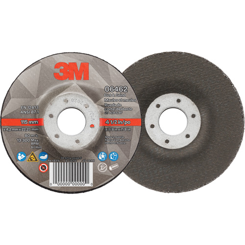 Cut & Grind Wheel, 4-1/2" x 1/8", 7/8" Arbor, Type 27, Ceramic Quali-T-Solutions