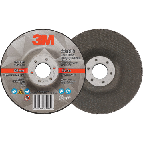 Meule &agrave; tronçonner, 5" x 1/8", Arbre de 7/8", Type 27, C&eacute;ramique Quali-T-Solutions