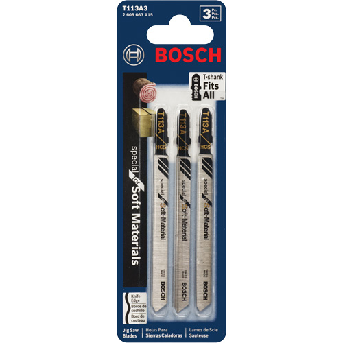 Knife-Edge Jigsaw Blades, High-Carbon Steel, T-Shank, 4" L Quali-T-Solutions