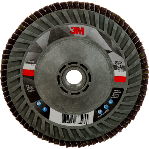 Disque &agrave; lamelles &agrave; changement rapide 769F, 5" x 5/8"-11, Type 27, Grain 40+, C&eacute;ramique Quali-T-Solutions