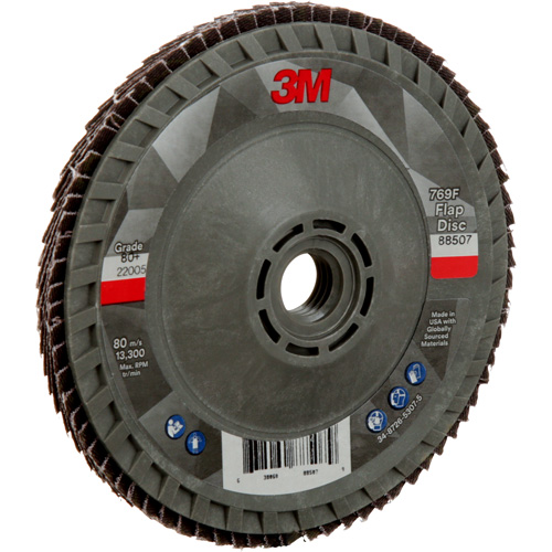 Disque &agrave; lamelles &agrave; changement rapide 769F, 4-1/2" x 5/8"-11, Type 29, Grain 80+, C&eacute;ramique Quali-T-Solutions
