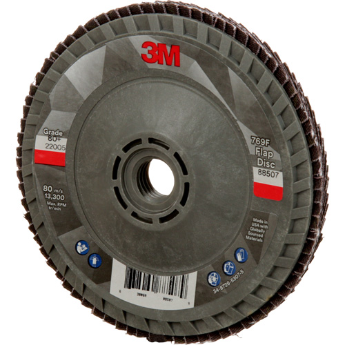 Disque &agrave; lamelles &agrave; changement rapide 769F, 4-1/2" x 5/8"-11, Type 29, Grain 80+, C&eacute;ramique Quali-T-Solutions