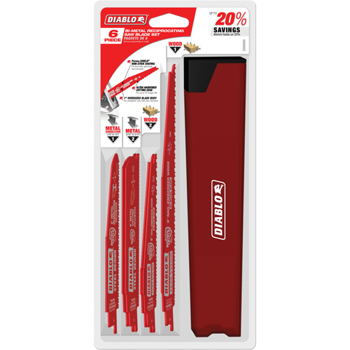 Nail-Embedded Wood & Metal Cutting/Demo Reciprocating Saw Blade Set Quali-T-Solutions