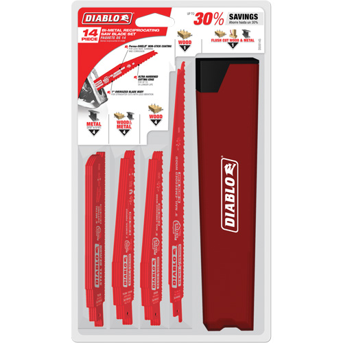 Nail-Embedded Wood & Metal Demo Reciprocating Saw Blade Set Quali-T-Solutions