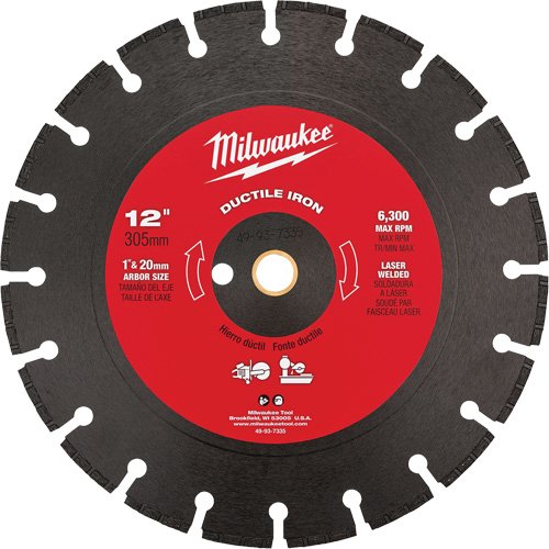 Lame de scie circulaire pour la fonte ductile, 12", Pour Fonte ductile Quali-T-Solutions