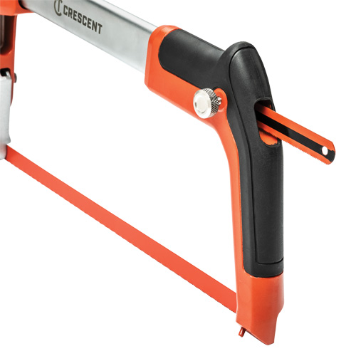 Scie &agrave; m&eacute;taux &agrave; tension rapide avec poign&eacute;e &agrave; double mat&eacute;riau, 12", Prise Ergonomique Quali-T-Solutions
