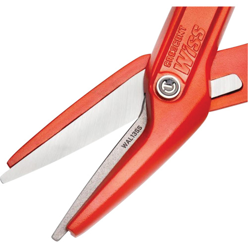 13" Serrated Aluminum Tinner Snip with Dipped Handle, 3" Cut Length, Straight Cut Quali-T-Solutions