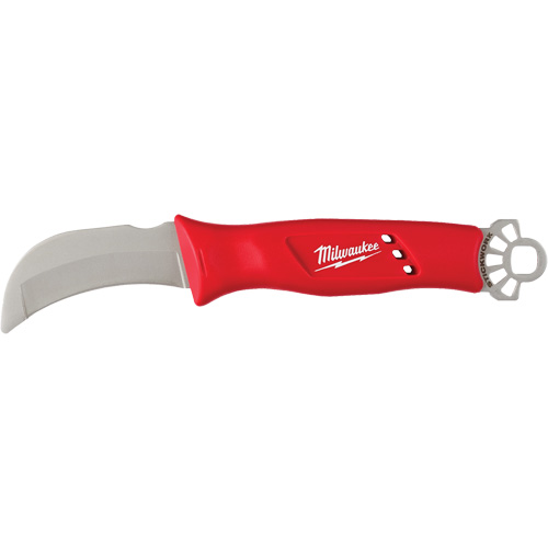 Linemans Blunt Tip Hawkbill Knife with STICKWORK 3-in-1 Ring Quali-T-Solutions