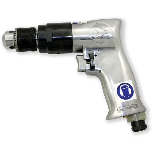 ADX380R Air Drill Rev, 4 CFM, 1/4" NPT, 86.8 dBA, 3/8" Chuck, Keyed Quali-T-Solutions