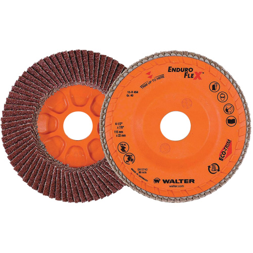 Enduro-Flex Flap Disc, 4-1/2" x 7/8", Type 27, 40 Grit, Zirconia Alumina Quali-T-Solutions