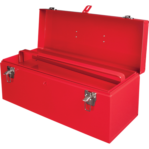 Coffre &agrave; outils portatif ATB100 avec plateau en m&eacute;tal pour outils, 8-3/4" P x 21" la x 9" h, Rouge Quali-T-Solutions