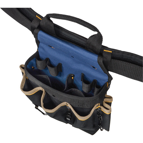 Combin&eacute;s de ceinture &agrave; outils &agrave; 20 pochettes, Polyester, Noir Quali-T-Solutions