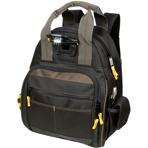 Sacs &agrave; dos pour outils Techgear &agrave; 53 pochettes, 16" lo x 13-1/4" la, Noir, Polyester Quali-T-Solutions