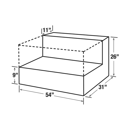 Steel Fuel Transfer Tank, Steel, 50 gal. Capacity, White Quali-T-Solutions