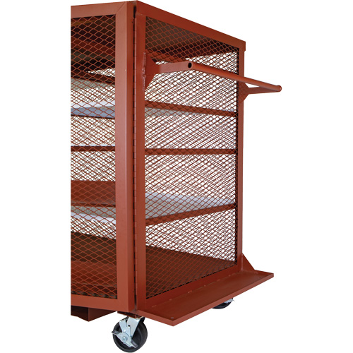 Mobile Mesh Cabinet, Steel, 22 Cubic Feet, Red Quali-T-Solutions