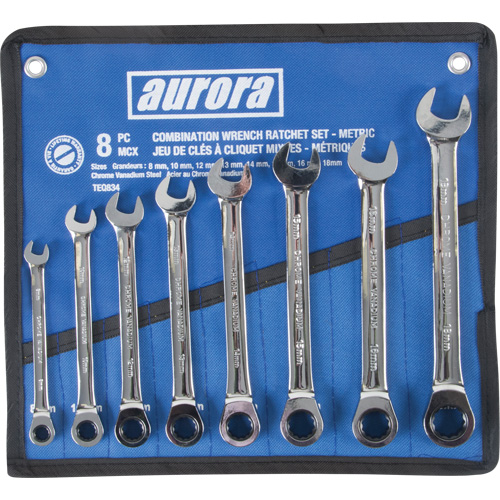 Fixed Head Wrench Set, Combination, 8 Pieces, Metric Quali-T-Solutions