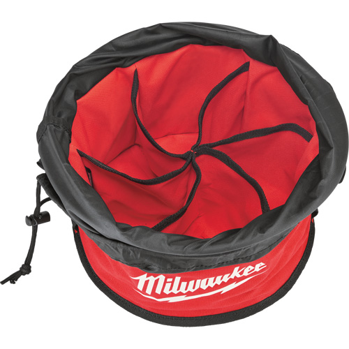 Sac range-tout style parachute, 11-4/5" lo x 11-4/5" la x 11" h, Nylon, Noir/Rouge Quali-T-Solutions